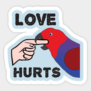 Love Hurts - Eclectus Parrot Female Sticker